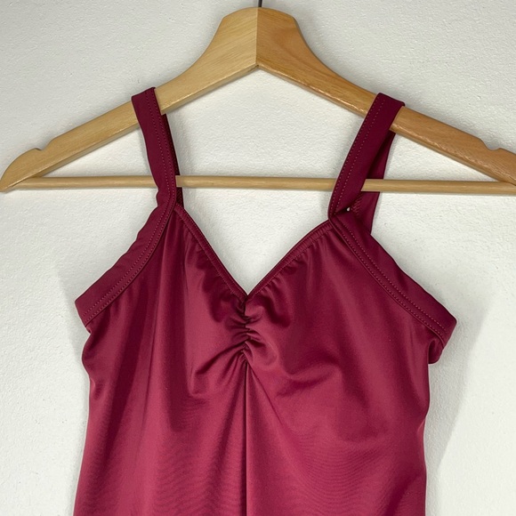 Weissman Maroon Jumpsuit Plain Flare Legs NEW - Picture 2 of 8